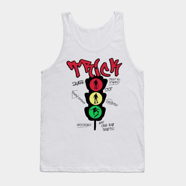 Traffic Light Illustration Tank Top by Mako Design 